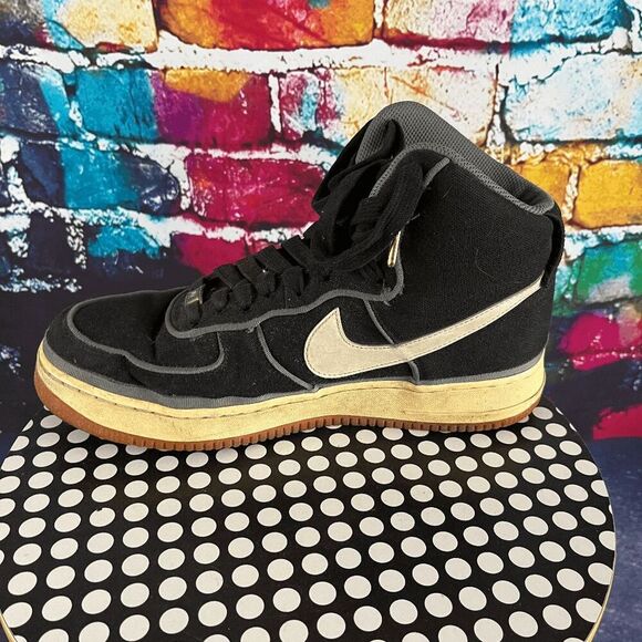 Nike Air Force 1 806403-004 Mens Black Shoes Size US 10​​​ - Picture 8 of 10